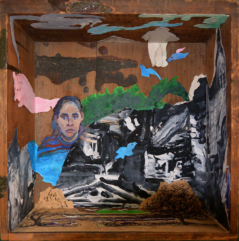 Christy Bergland, acrylic boxes,A Collaboration ...Dodie and Christy (when you lose your mother after 75 years, where does she go?) 