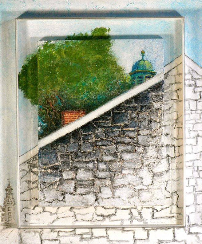 Christy Bergland, acrylic boxes, Woodberryscape #5 - The Jones Falls Valley Series