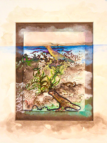 Christy Bergland new art work 2023, Wood Island by Day - Winslow Homer's Wood Island by Night