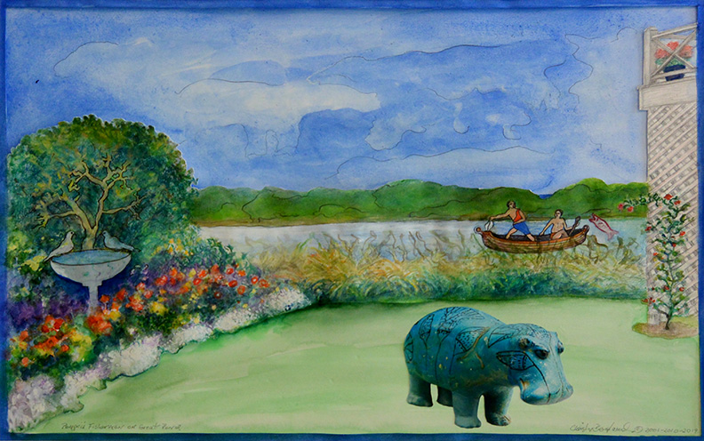 Christy Bergland Collaboratives, Men from Pompeii Fishing on Great Pond