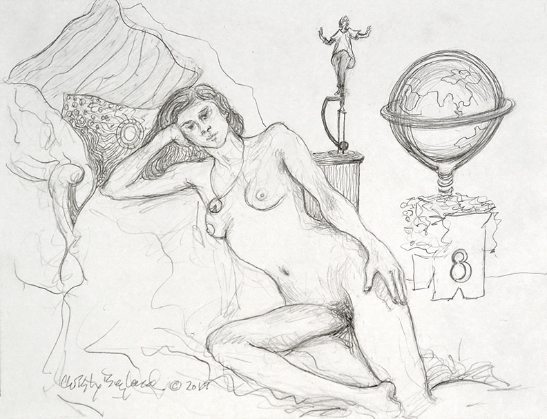 Christy Bergland figure drawings, Resting