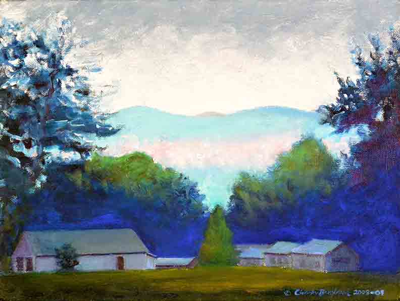 Christy Bergland other landscapes, Early Morning Light - Ausable Club