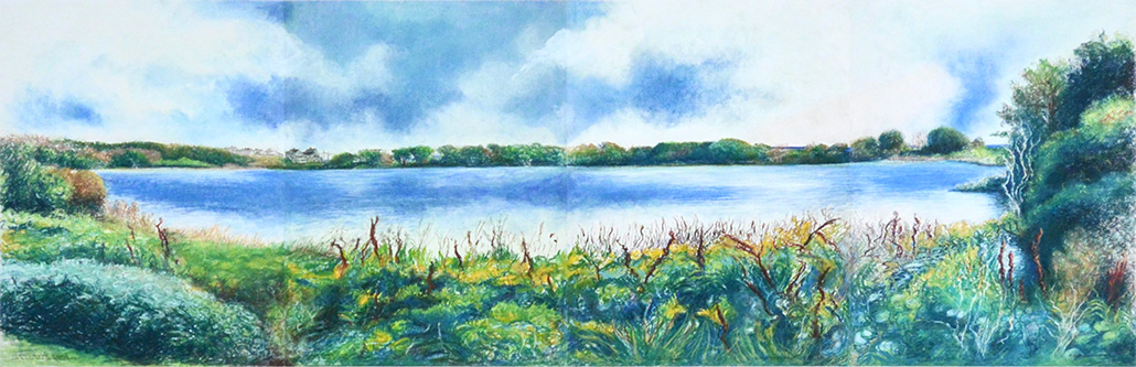 Christy Bergland, Late Summer at Great Pond Panorama
