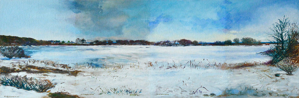 Christy Bergland, Late Winter Panorama at Great Pond